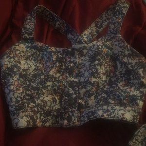 2 piece BCBG skirt and bra shirt